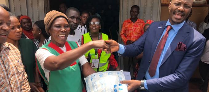 DCAO launching mosquito nets